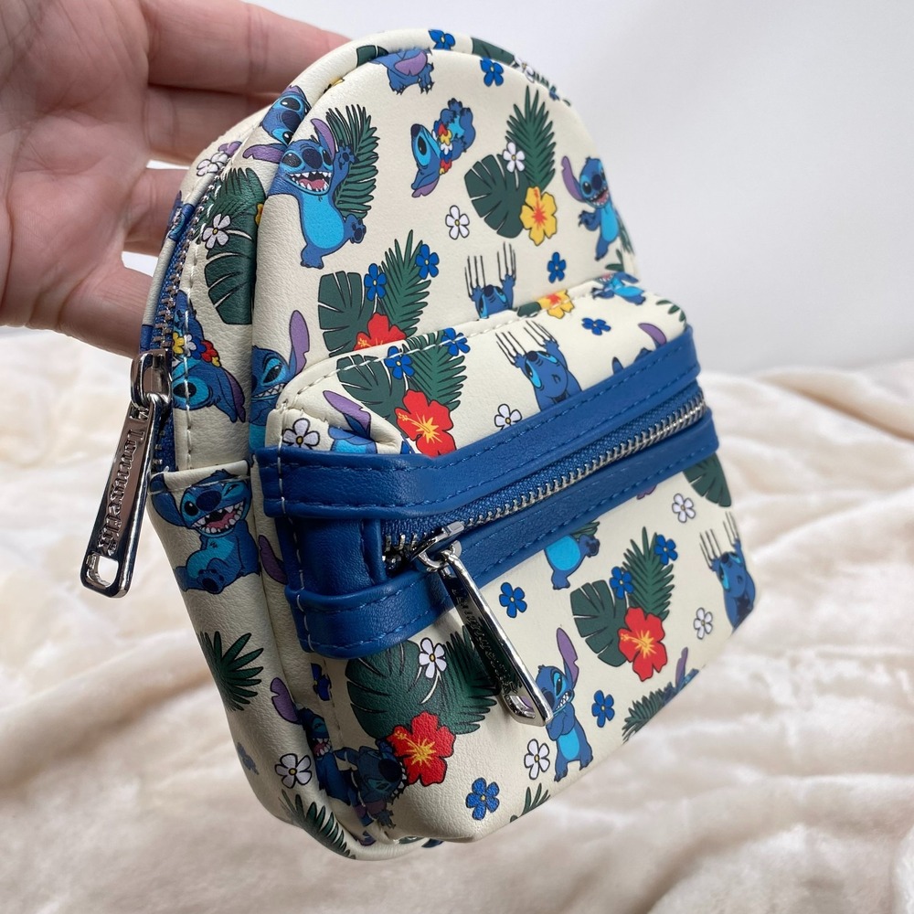 Loungefly Disney Parks Stitch Tropical Floral Wristlet Mini Backpack New - Picture 8 of 8